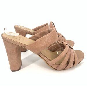 Naturalizer womens Jordy heels size 10 40 mauve pink faux suede vegan chunky
